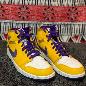 2012 Nike Air Jordan Retro 1 Mid "Kobe Lakers"🔥